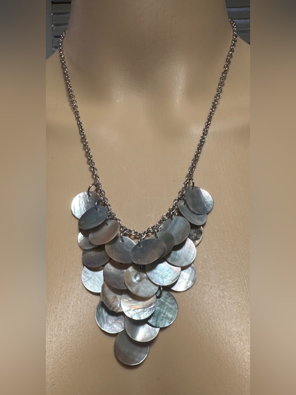 Dangle Necklace Abalone Shell 16” Adjustable